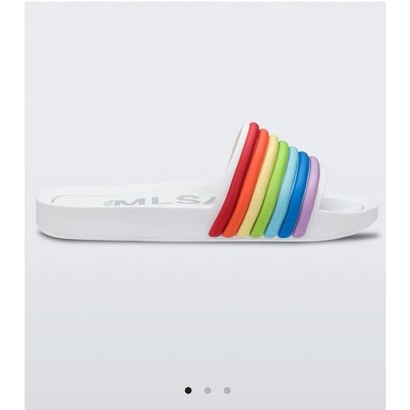 Melissa Shoes - MLSA Melissa Rainbow Beach Slides NEW! Size 7, 38 EUR S102